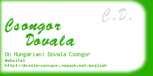 csongor dovala business card